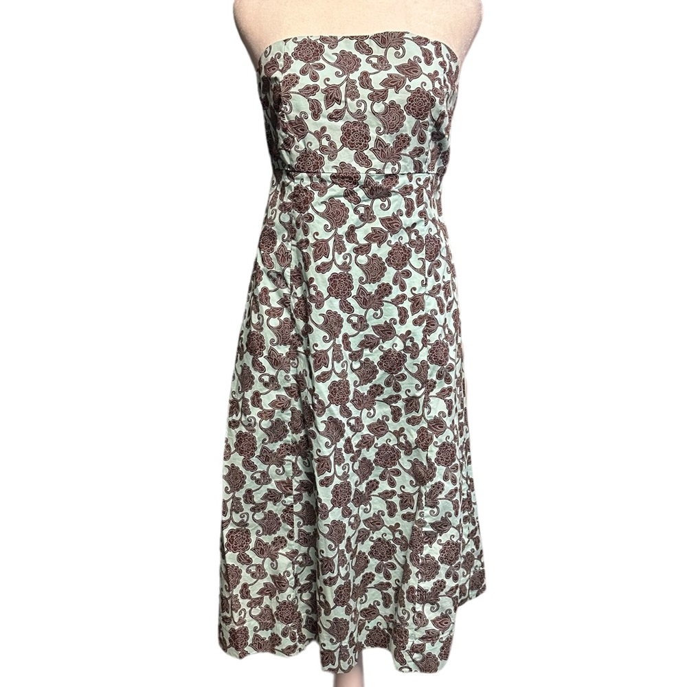 Y2K Gap Strapless Floral Paisley Dress size 12